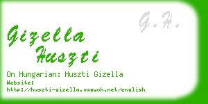 gizella huszti business card